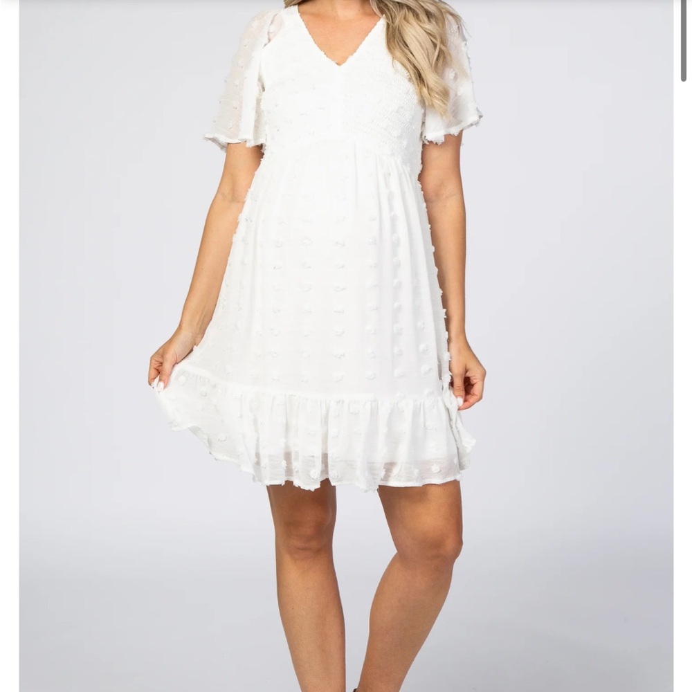 Chiffon short sleeve maternity dress